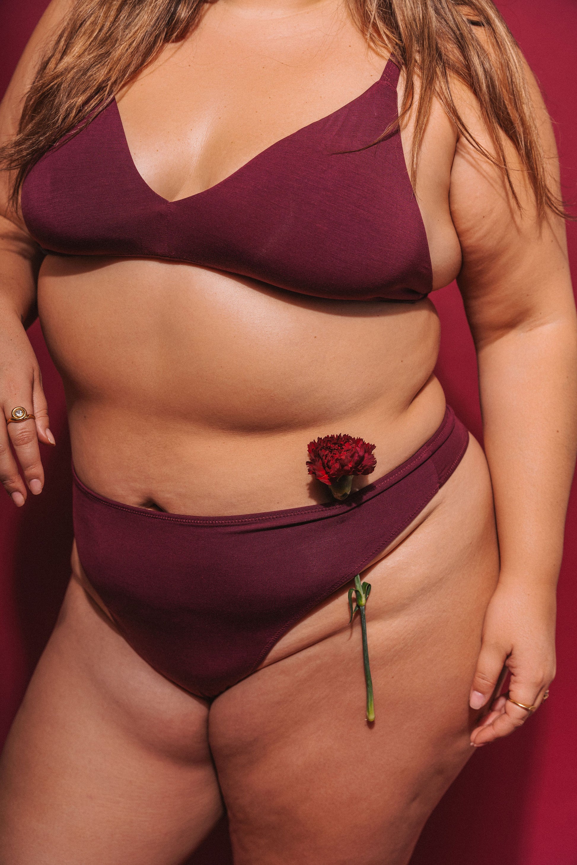 Maroon | Model is wearing size 2XL