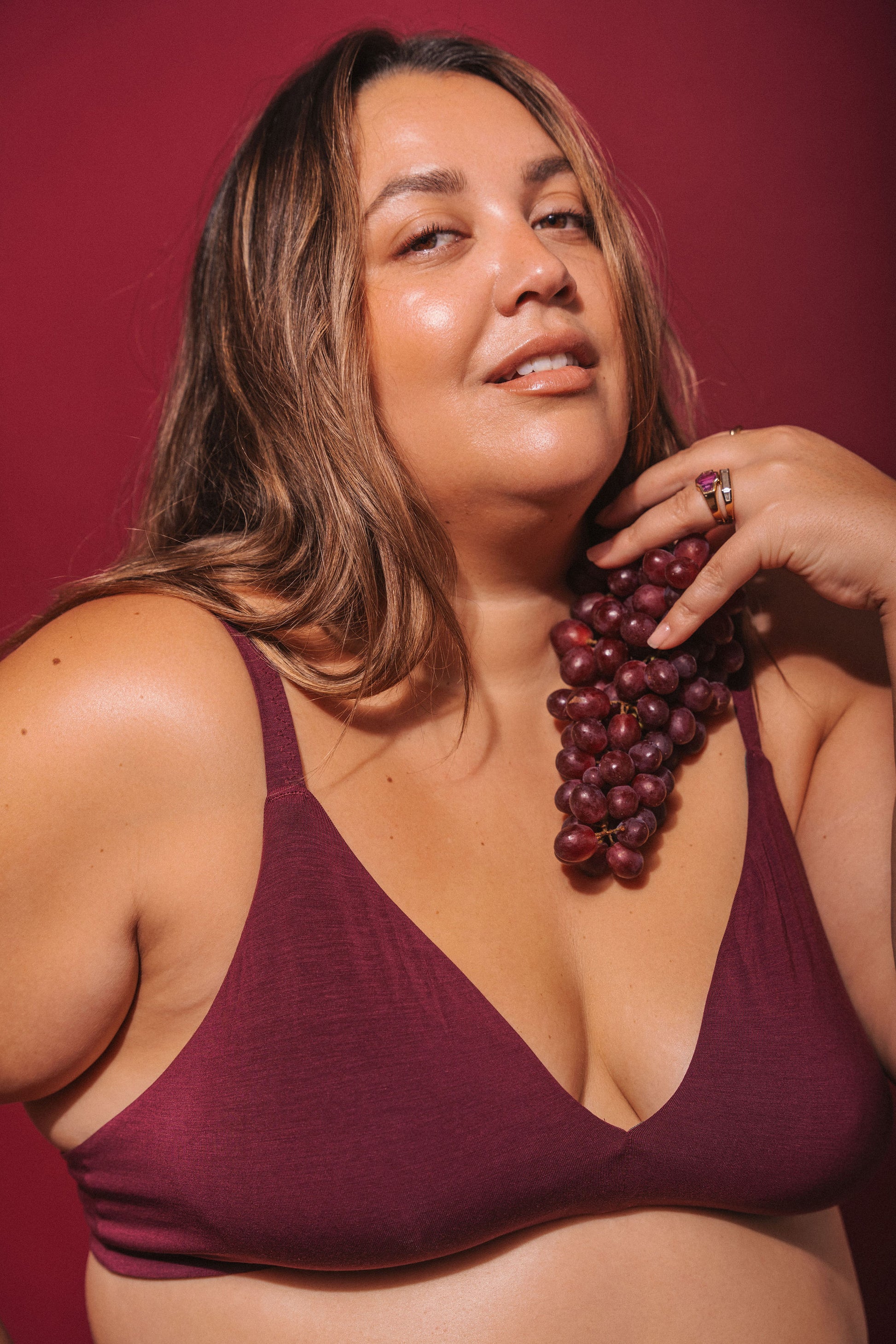 Maroon | Model is wearing size 2XL