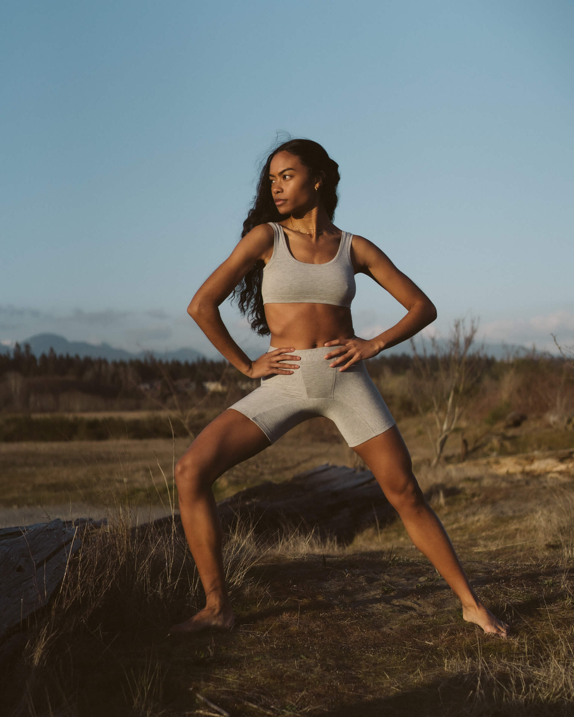 Grey | Model is wearing size XS with Long Boxer