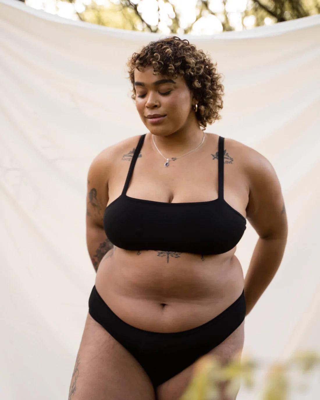 Maya Bikini Undies by Intimately at Free People in Black, Size