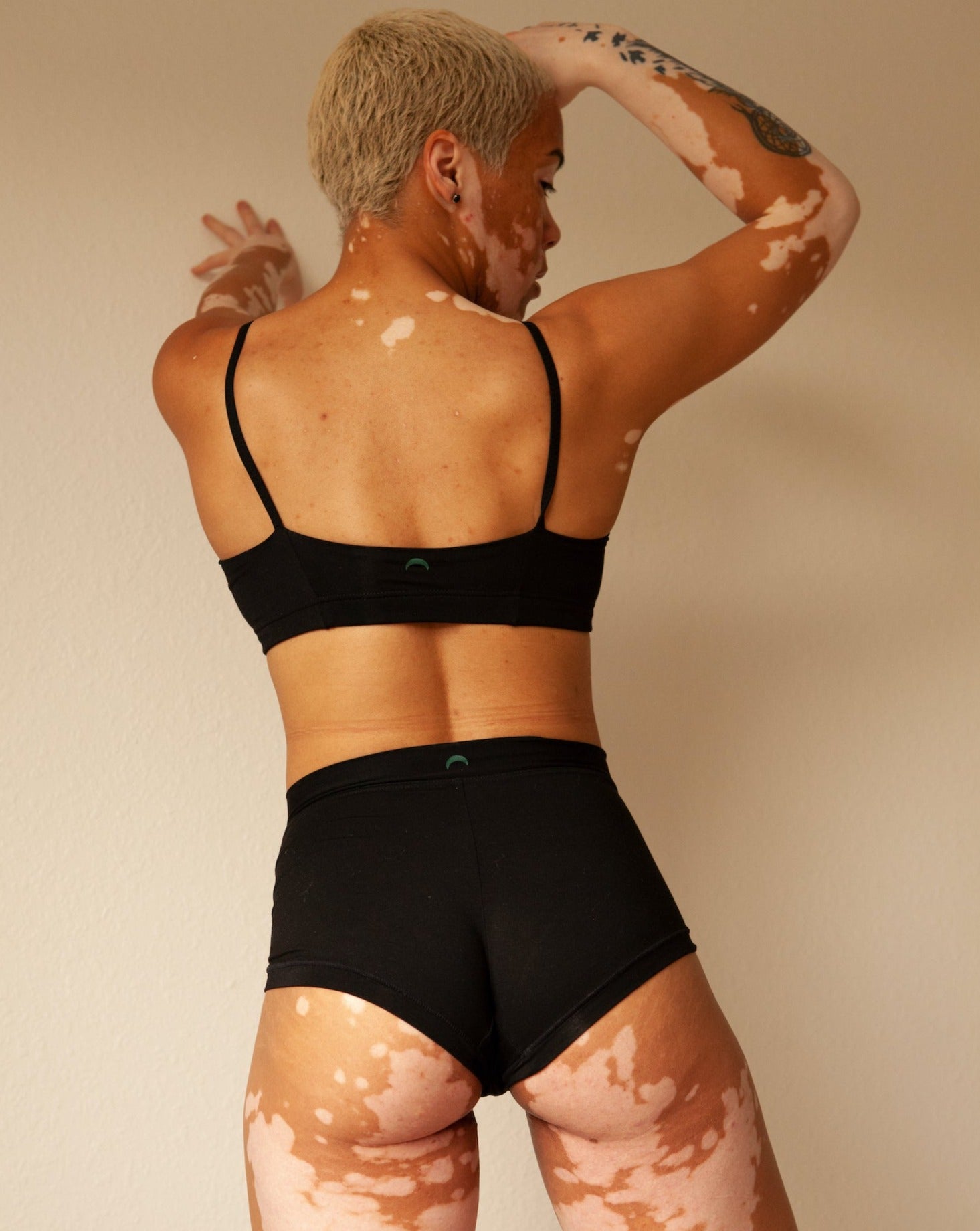 Black | Model is wearing size S with Brief